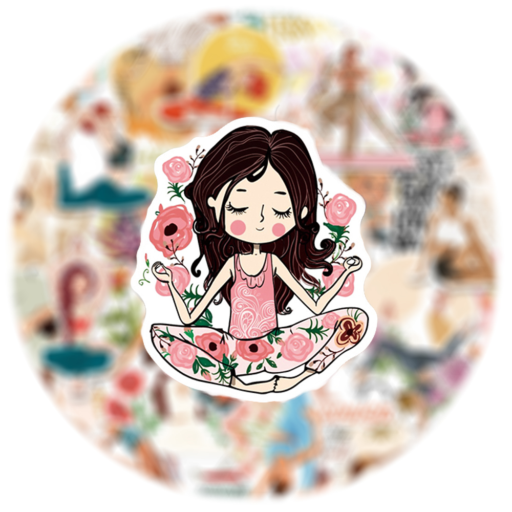 Pilates Yoga Weight Loss - 10/30/50pcs Pilates Yoga Graffiti Stickers Fitness