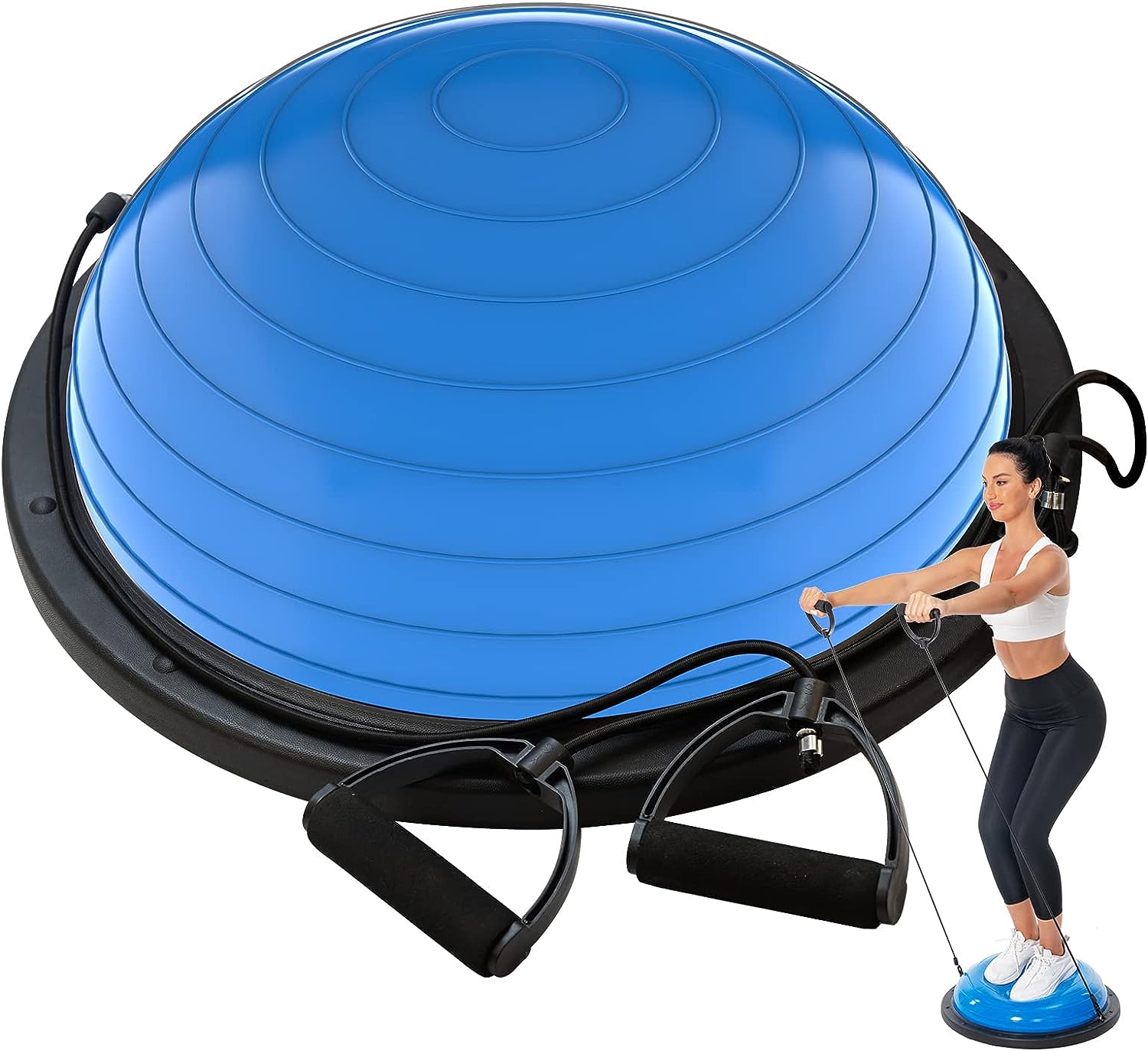 Yoga Pilates Girl - Eco-Friendly Pink Brown Half Yoga Ball