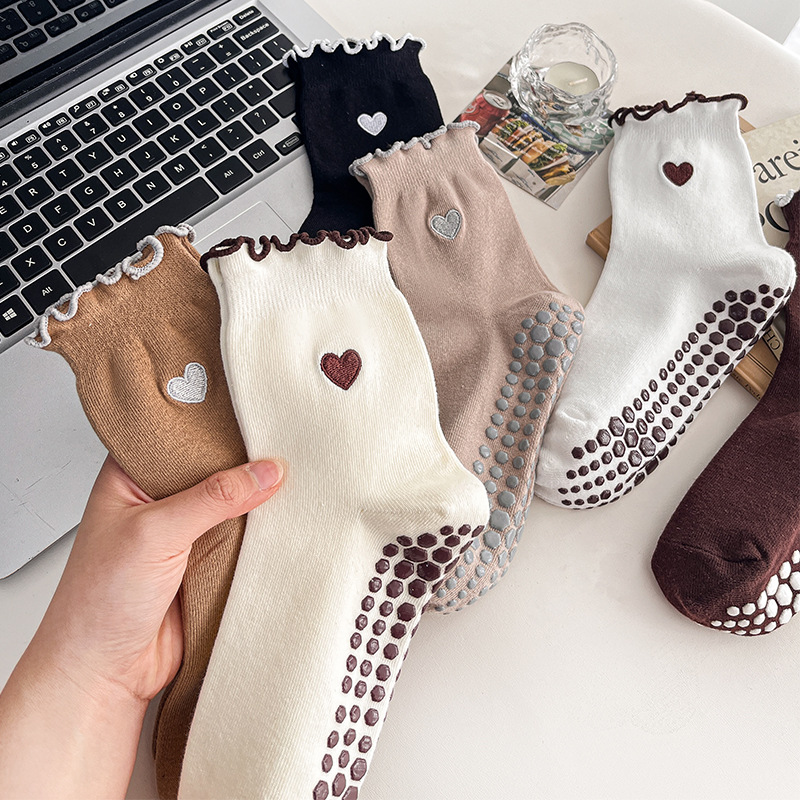 Yoga Socks Women Cotton Heart  - Pilates With Yoga 评论和价格