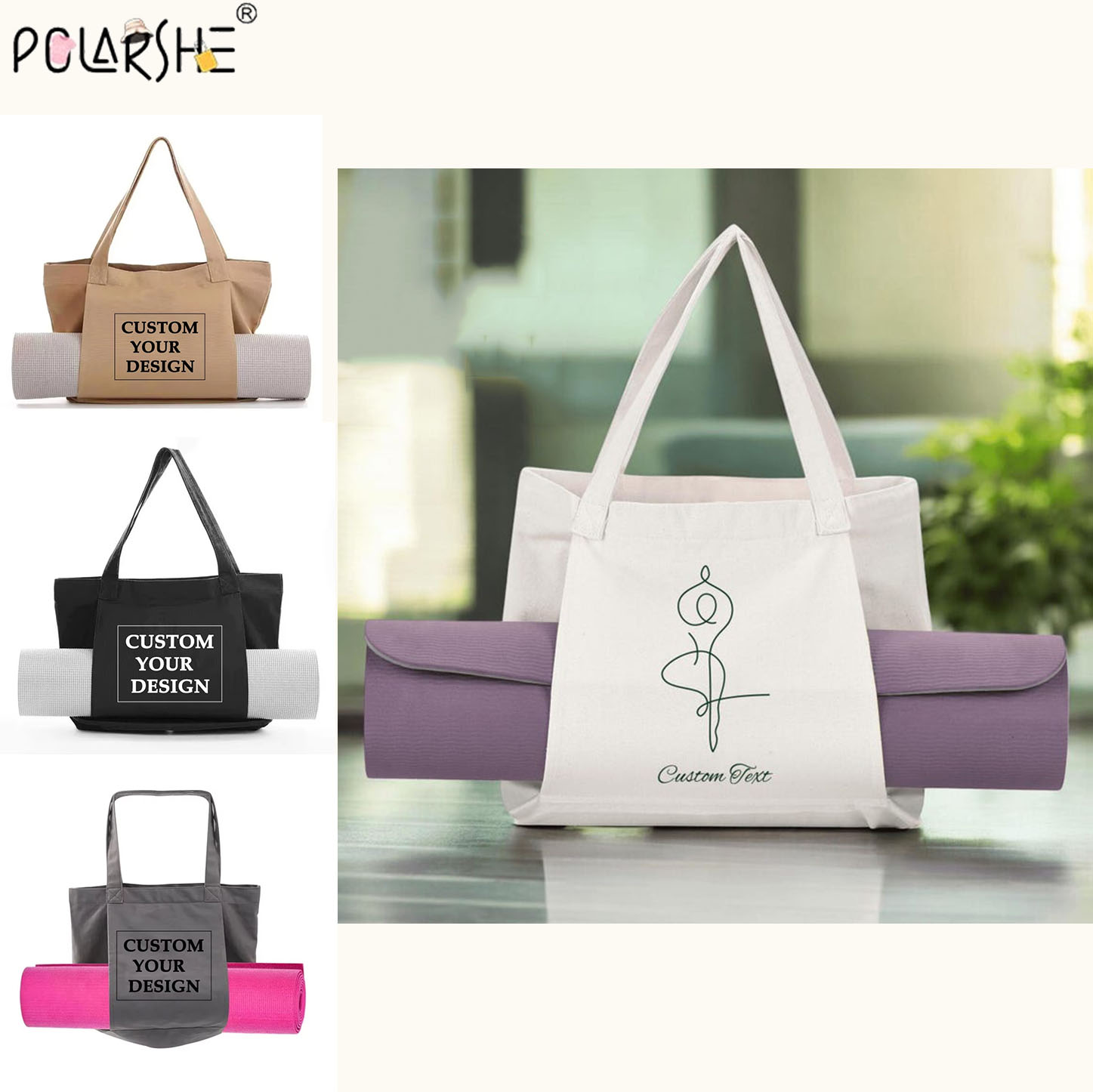 Custom Yoga Mat Tote Bag Perso - Pilates With Yoga 评论和价格