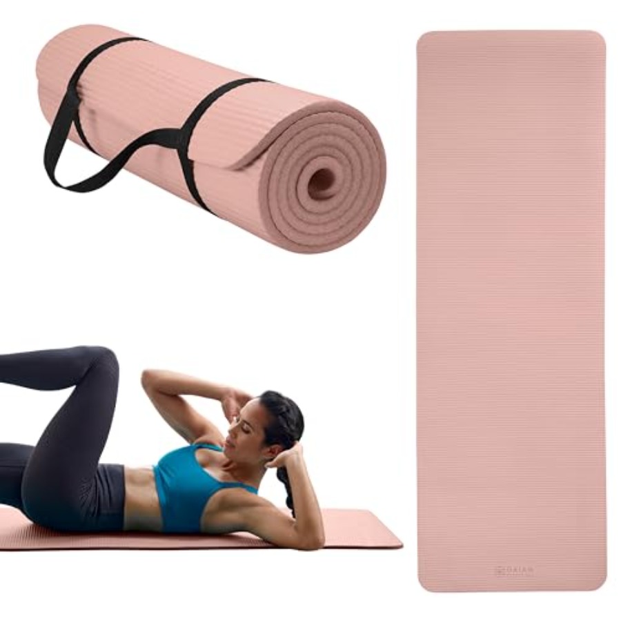Thick Yoga Mat, Exercise and F - Pilates Yoga Joint 评论和价格