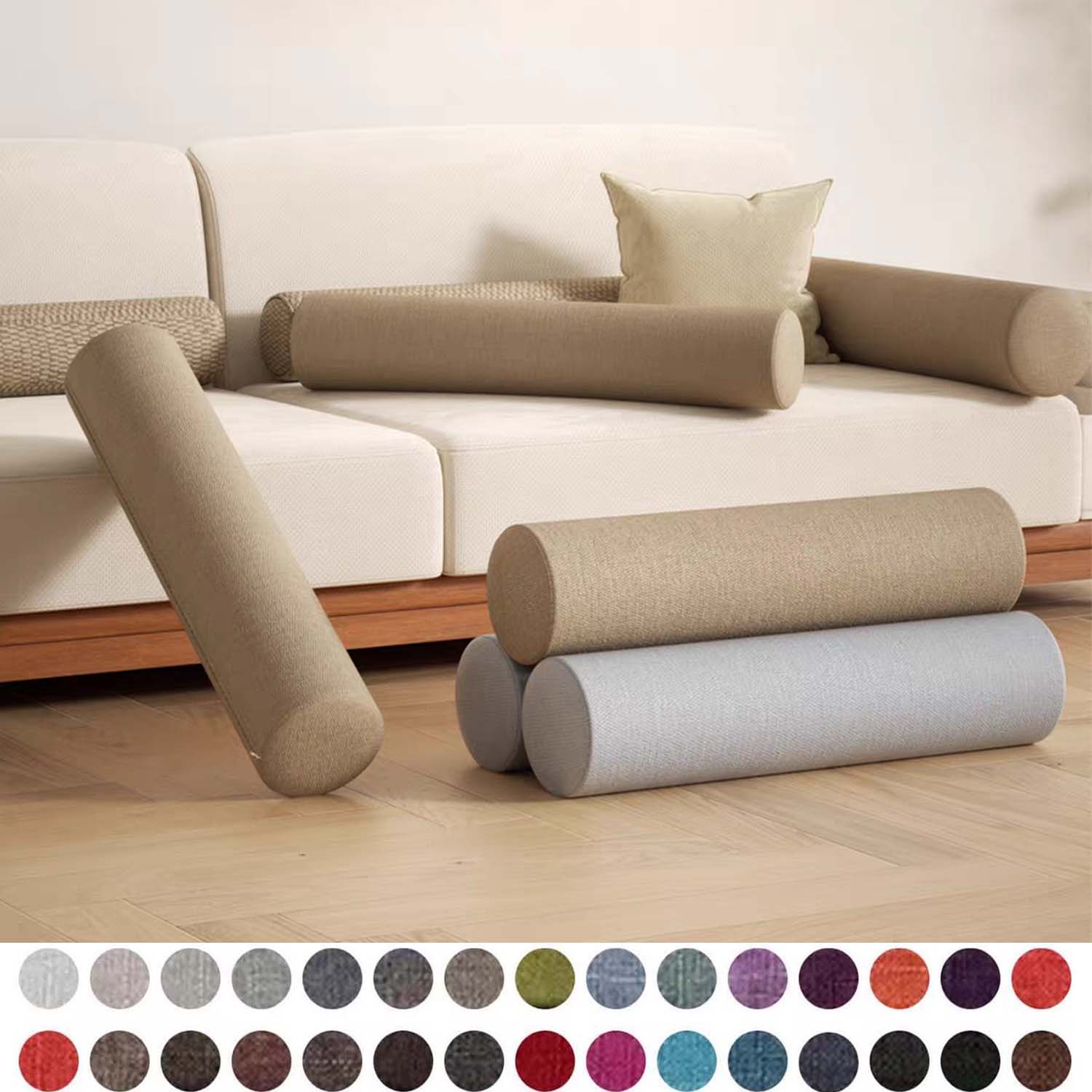 Foam Roll Pillow for Knee/Leg/ - Bolster Cushion Round 评论和价格