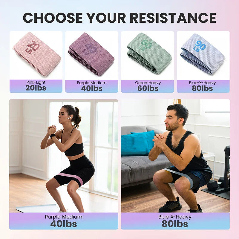 20-90LB Fabric Elastic Band Fi - Pilates Yoga Joint 评论和价格