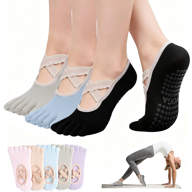 Ladies Non-Slip Pilates Socks  - Fitness Yoga Pilates 评论和价格