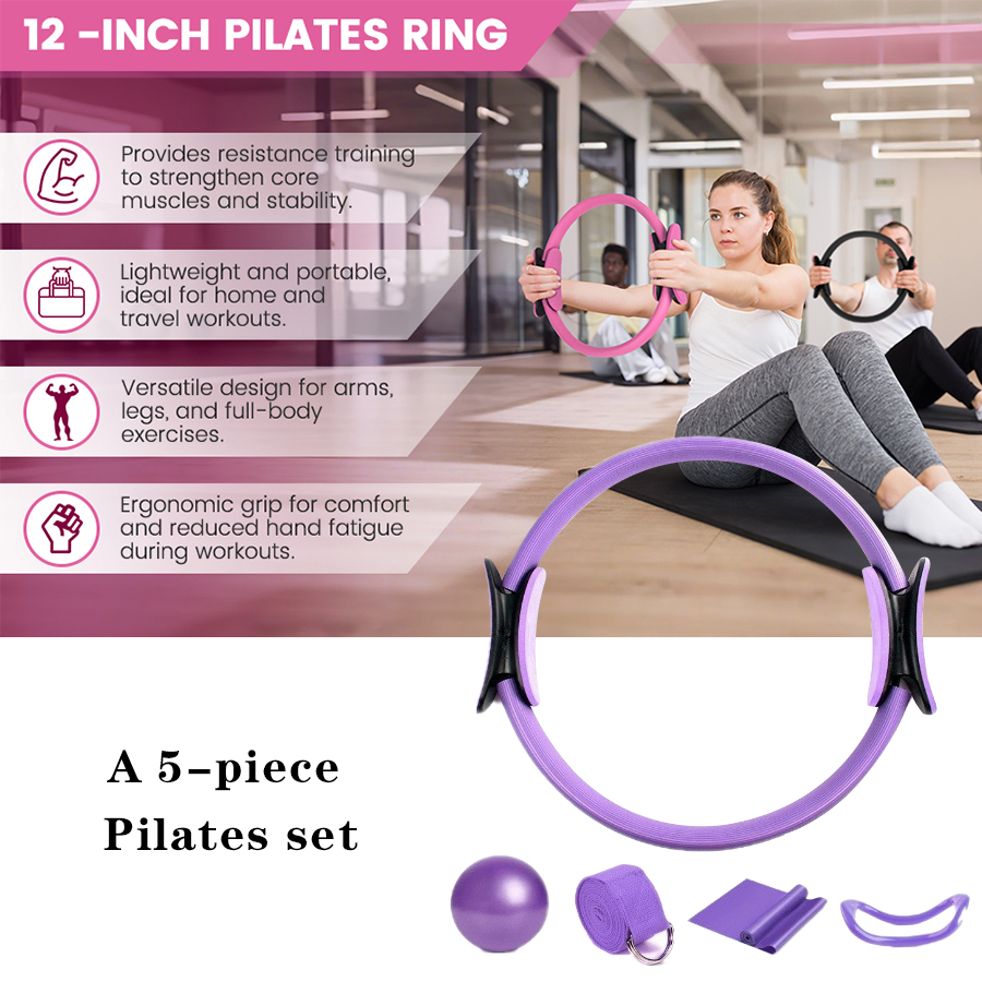 Customized LOGO 5-Piece Home G - Pilates Yoga Ring Exercises 评论和价格
