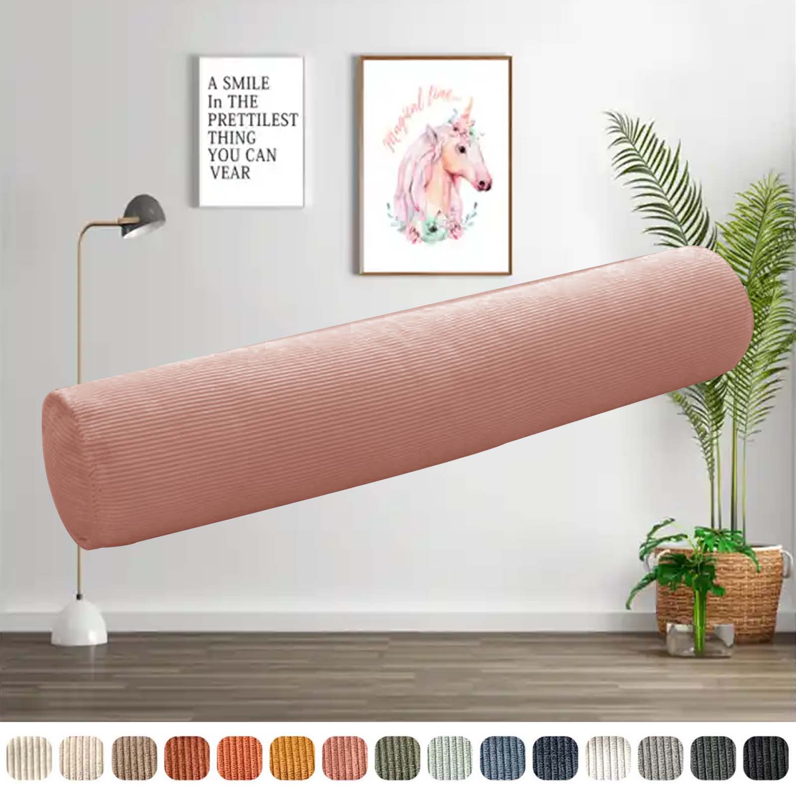 Long Round Pillow Corduroy Cyl - Bolster Cushion Round 评论和价格