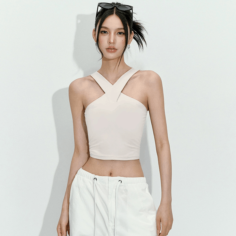 Women's halter sports vest, on - Pilates Yoga Or 评论和价格